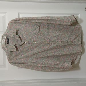 Womens, Large. Floral, long sleeve, Casual button down shirt.